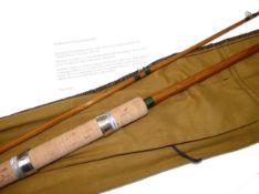 ROD: John Evans Scottie Weaver Prototype 11` 2 piece split cane Barbel/Carp rod, built from a