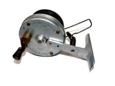 REEL: JE Miller of Leeds "The Chippendale" Patent casting reel 22271/1909, alloy casing stamped No.