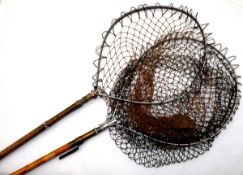 ACCESSORIES: (2) Pair of Hardy Simplex alloy folding hoop landing nets, each approx. 14"x11",