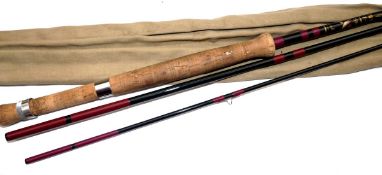 ROD: Bruce & Walker The Carbon Salmon & Sea trout Rod, 10`6", 3 pce, line rated 7-9, purple