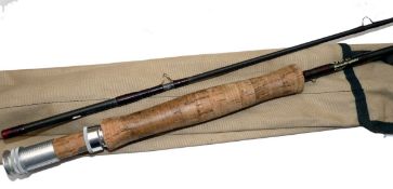 ROD: Orvis Powerflex Boron Graphite 8`6" 2 piece trout fly rod, grey blank, burgundy whipped snake