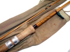 ROD: Scarce Hardy "The Richard Walker Avon Palakona" 10` 2 piece split cane rod, 1lb TC, low