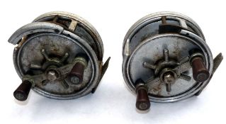 REELS: (2) Pair of Hardy Fortuna 6" big game reels, each fitted with brass and alloy rim brakes (