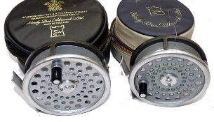 REELS: (2) Hardy Marquis No. 7 alloy trout fly reel, U shaped line guide, smooth alloy foot,