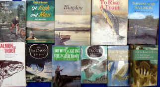 Eleven Trout & Salmon Themed Books – incl. Harris, JR – "An Angler`s Entomology" 1973, H/b, D/j,