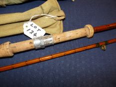 ROD: Hardy The No.2 LRH Spinning rod, 9`6" 2 piece Palakona, No.E60496, and lined guides, close