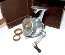 REEL: Illingworth No.4 Mk2 salmon early threadline spinning reel, with graduated spool face brake