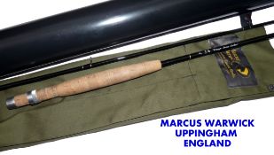 ROD: Marcus Warwick The Omega Boron-Carbon 9` 2 piece trout fly rod, black blank, lined guides