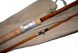 ROD: Rare Hardy The Bait Distance Palakona rod, 10`6" 2 piece, No E76482, dark green close