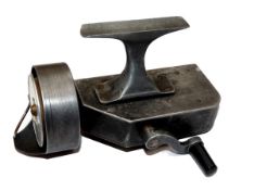 REEL: The Farshure Patent 5188/21 alloy fixed spool reel, No.84, curved winding arm with black