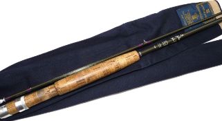 ROD: Hardy Favourite Graphite Fly Rod 9`3" 2 piece, line rate 4/5, grey blank, whipped purple, 9"