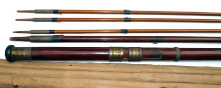 ROD: Fine early Forest Maker Kelso 18` 3 piece + 2 correct additional spare tops, drop ring