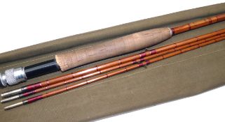 ROD: Martin James of Redditch The WMJ Primacane 9`6" 3 piece split cane trout fly rod with correct