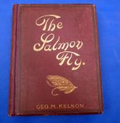 Kelson, GM – "The Salmon Fly" 1st new edition 1895, red cloth binding with gilt, light fading to