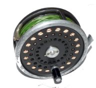 REEL: Hardy Marquis Salmon No1 alloy fly reel, U shaped line guide, rim tension adjuster, 2 screw