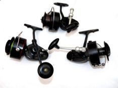 REELS: (3) Mitchell 486 surf casting reel, French built, LHW, gilt text and red line to spool flier,