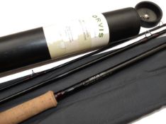 ROD: Orvis Graphite Spey Rod 14` 3 piece Model 97735141, mid flex 9/10 weight, black blank, dark