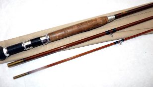 ROD: John McPherson of Inverness 9` 3 piece greenheart trout fly rod, black whipped low bridge