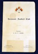 1934 Richmond Rugby Football Club Dinner Menu - held at The Café Royal Regent St on 15/12/34 overall