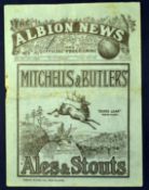 1933/34 Football Programme West Bromwich Albion v Blackburn Rovers Division 1 at The Hawthorns.