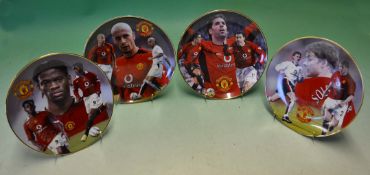 Danbury Mint Manchester United Players Plates 8 Inch Plates featuring Louis Saha, Ruud Van