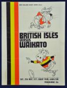 1971 British Lions v Waikato rugby programme – played 29th May with Lions winning 35-14 with hand