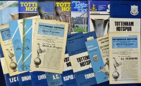Selection of Tottenham Hotspurs Football Programmes against European Teams to include Spurs v S C