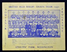 1950 British Lions v New Zealand rugby programme – 3rd Test played on the 1st July at Athletic