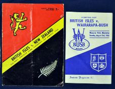 Scarce 1966 British Lions v Wairarapa-Bush rugby programme – played on the 2nd August with the Lions