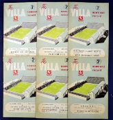 Selection of 1950s Aston Villa (H) Football Programmes to incl 1953/4 v Arsenal, Manchester City