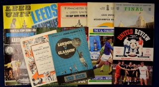 Collection of 1970s FA Cup Final and Semi Final Football Programmes to incl London Boys v Glasgow