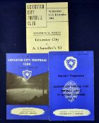 1957 Leicester City v Hibernian Football Programme 29/04/57 friendly match, biro to cover, v