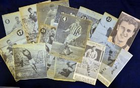 Selection of c.1955 Midland Football Club Signed Magazine Cut Outs of players wuch as Mullen,