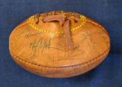 1974 British Lions rugby team tour to South Africa signed miniature rugby ball – comprising an