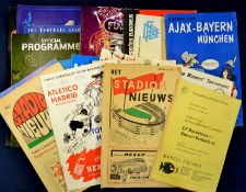 Collection of European Cup Big Match Football Programmes to incl European Cup Winners Cup finals