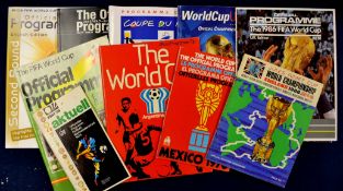 Selection of World Cup Tournament Football Programmes incl 1966, 1970 (plus The Sun wall chart),