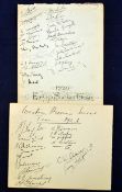 Scarce 1920 English FA League Football Team Autograph Page when they toured to South Africa and