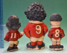 3x Original Grogg Welsh Rugby figures - to include JJ Williams, Mervyn Davies, and a very large