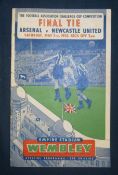 1952 Arsenal v Newcastle United FA Cup Final Football Programme played on 03/05/52 at Wembley,
