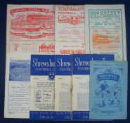1950 Shrewsbury Town Football Programmes consisting of 1954/5 including v Torquay United & v Norwich