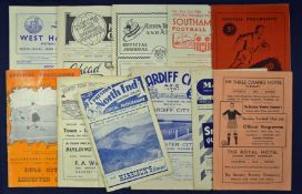 1950s Leicester City Away Match Programmes 1950/51 including v Manchester City, Birmingham City &