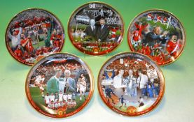 Danbury Mint Manchester United in Europe Plates 8 Inch Plates featuring Matches played 1968 v
