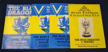 Selection of Cardiff City Rugby League Programmes including Cardiff’s first ever rugby league