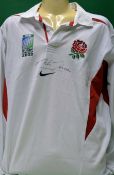 2003 England Rugby World Cup International signed replica shirt - signed by the England captain