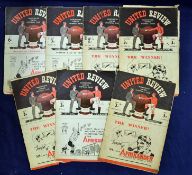 1940s Manchester United Selection of Football Programmes all homes season 1947/48; some