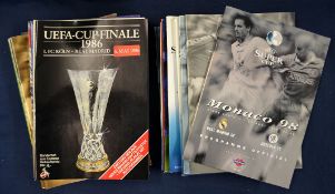 A Selection of Big Match Football Programmes to incl UEFA Super Cup 1998-200 and 2006 (8), Euro 96