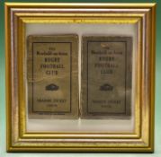 2x 1930s The Newbold-on Avon Rugby Football Club Season Ticket/Members Handbooks - to include 1934/