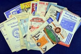 Selection of 1950s Football Programmes some 1940s to include Notts County v Bradford City 45/46,