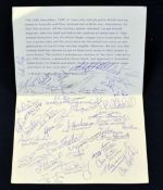 Scarce 1950s British Lions rugby league collection of autographs - signed on The British Rugby