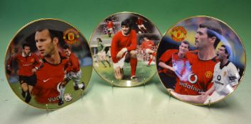 Danbury Mint Manchester United Players Plates 8 Inch Plates featuring Roy Keane, Ryan Giggs and